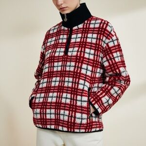 Tommy Hilfiger Knit Fleece Sweater Quarter Zip Pullover Smart Casual size‎ Small